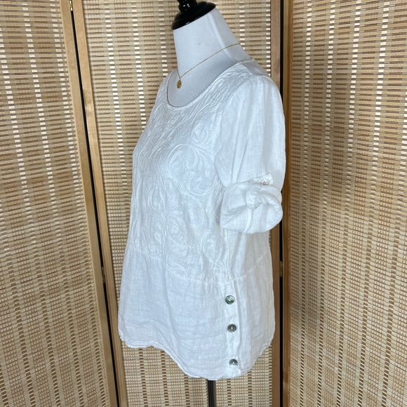 Lungo L’Arno Italian Linen Roll Tab Top - Picture 6 of 9